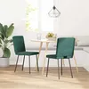 Image de vidaXL Chaises à manger lot de 2 Vert foncé Velours4101188