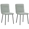 Image de vidaXL Chaises à manger lot de 2 Gris clair Velours4101209