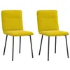 Image de vidaXL Chaises à manger lot de 2 Jaune Velours4101216