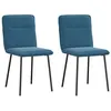 Image de vidaXL Chaises à manger lot de 2 Bleu Velours4101219