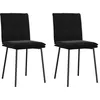 Image de vidaXL Chaises à manger lot de 2 Noir Velours4101250