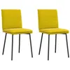 Image de vidaXL Chaises à manger lot de 2 Jaune Velours4101251