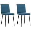 Image de vidaXL Chaises à manger lot de 2 Bleu Velours4101254