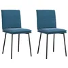 Image de vidaXL Chaises Ã  manger lot de 2 Bleu Velours