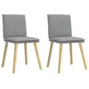 Image de vidaXL Chaises Ã  manger lot de 2 gris clair tissu