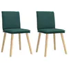 Image de vidaXL Chaises Ã  manger lot de 2 vert foncÃ© tissu