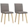 Image de vidaXL Chaises à manger lot de 2 taupe tissu4101261