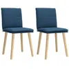 Image de vidaXL Chaises à manger lot de 2 bleu tissu4101263