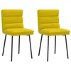 Image de Vidaxl Chaises À Manger Lot De 2 Jaune Velours