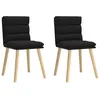 Image de vidaXL Chaises Ã  manger lot de 2 noir tissu