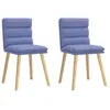 Image de vidaXL Chaises Ã  manger lot de 2 bleu jean tissu