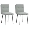 Image de vidaXL Chaises à manger lot de 2 Gris clair Velours4101309