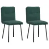 Image de vidaXL Chaises à manger lot de 2 Vert foncé Velours4101311