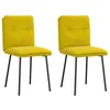 Image de vidaXL Chaises à manger lot de 2 Jaune Velours4101316