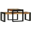 Image de Vidaxl Set De 2 Tables Basses En Bois Massif D'acacia