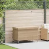 Image de vidaXL Boîte de rangement de jardin et roues résine tressée4103829