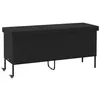 Image de vidaXL Boîte de rangement de jardin et roues noir résine tressée4103831