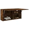 Image de vidaXL Armoire murale de bain chÃªne fumÃ© 80x25x40 cm bois d'ingÃ©nierie