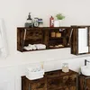 Image de vidaXL Armoire murale de bain chÃªne fumÃ© 100x25x40cm bois d'ingÃ©nierie