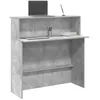 Image de vidaXL Bureau de rÃ©ception gris bÃ©ton 100x50x103,5cm bois d'ingÃ©nierie