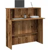 Image de vidaXL Vidaxl Bureau De Réception Vieux Bois 100x50x103,5cm Bois D'ingénierie