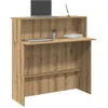 Image de vidaXL Bureau rÃ©ception chÃªne artisanal 100x50x103,5cm bois ingÃ©nierie