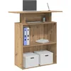 Image de vidaXL Bureau rÃ©ception chÃªne artisanal 100x40x104 cm bois ingÃ©nierie