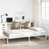 Image de vidaXL Cadre de lit sans matelas pliable blanc 100x190 cm acier