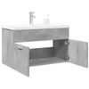 Image de vidaXL Armoire lavabo de salle de bain avec bassin intégré gris béton3324859