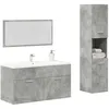 Image de vidaXL Ensemble de meubles de salle de bain 3 pcs gris bÃ©ton