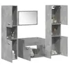 Image de vidaXL Ensemble de meubles de salle de bain 4 pcs gris béton3324874