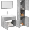 Image de vidaXL Vidaxl Ensemble De Meubles De Salle De Bain 4 Pcs Gris Béton