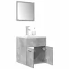 Image de vidaXL Ensemble de meubles de salle de bain 3 pcs gris béton3324892