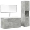Image de vidaXL Ensemble de meubles de salle de bain 4 pcs gris bÃ©ton