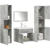 Image de Vidaxl Ensemble De Meubles De Salle De Bain 5 Pcs Gris Béton