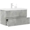 Image de vidaXL Ensemble de meubles de salle de bain 2 pcs gris béton3324915