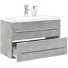Image de vidaXL Vidaxl Ensemble De Meubles De Salle De Bain 2 Pcs Gris Béton