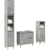Image de vidaXL Vidaxl Ensemble De Meubles De Salle De Bain 3 Pcs Gris Béton