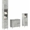 Image de vidaXL Vidaxl Ensemble De Meubles De Salle De Bain 3 Pcs Gris Béton