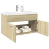 Image de vidaXL Armoire lavabo de salle de bain et bassin intégré chêne sonoma3324984
