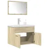 Image de Vidaxl Ensemble De Meubles De Salle De Bain 3 Pcs ChÃªne Sonoma
