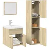 Image de vidaXL Vidaxl Ensemble De Meubles De Salle De Bain 3 Pcs Chêne Sonoma