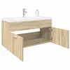 Image de vidaXL Armoire lavabo de salle de bain et bassin intégré chêne sonoma3325016