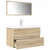 Image de vidaXL Ensemble de meubles de salle de bain 3 pcs chêne sonoma3325043