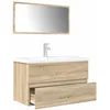 Image de Vidaxl Ensemble De Meubles De Salle De Bain 3 Pcs Chêne Sonoma