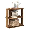 Image de vidaXL Bibliothèque à 3 niveaux vieux bois 60x30x60 cm bois ingénierie860254