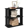 Image de vidaXL Vidaxl Bibliothèque À 3 Niveaux Noir 60x30x80 Cm Bois D'ingénierie