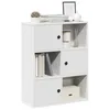 Image de vidaXL BibliothÃ¨que blanc 60x24x76,5 cm bois d'ingÃ©nierie