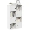 Image de vidaXL BibliothÃ¨que blanc 60x24x101,5 cm bois d'ingÃ©nierie