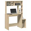 Image de vidaXL Bureau avec Ã©tagÃ¨res chÃªne sonoma 100x45x140 cm